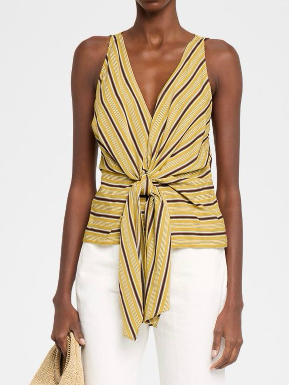 A.L.C. Elle Stripe Tie-Front Top - Picture 2 of 2
